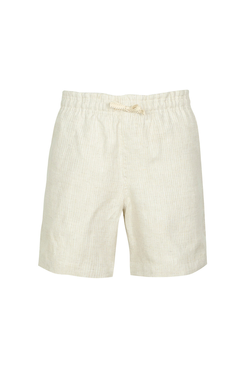 Beige Stripes Bermuda Pull-on